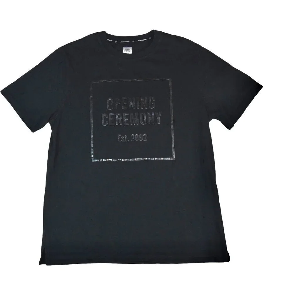 Men's Opening Ceremony Black on Black T Shirt Size Medium Streetwear Capsule